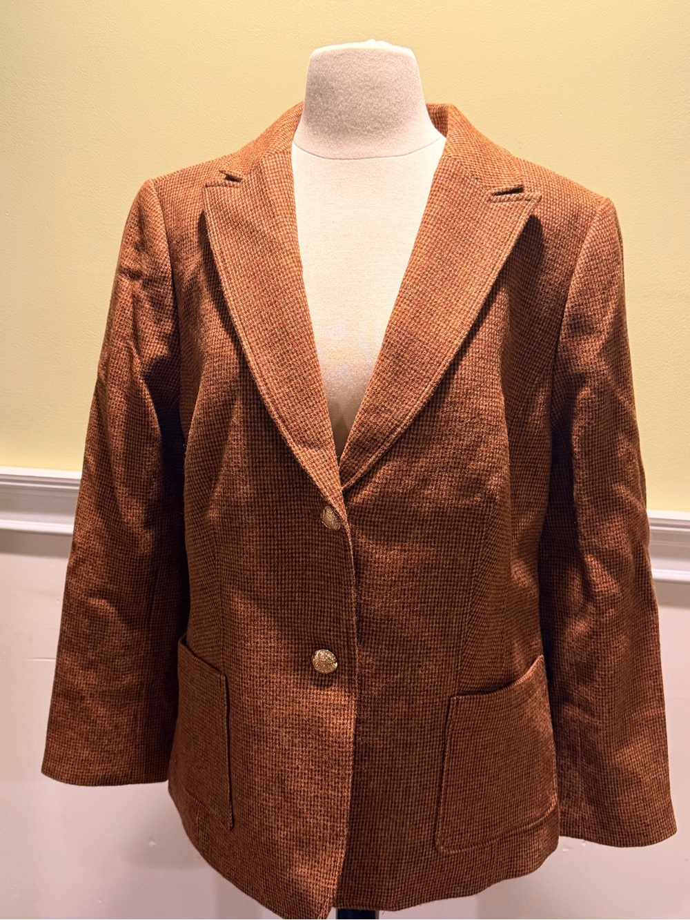 Talbots Women’s Rust Brown Textured Blazer Jacket (NWT)